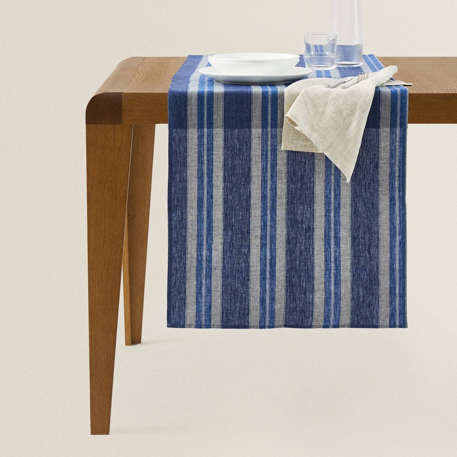 

Скатерть-дорожка Zara Home Striped Linen, 50х160 см