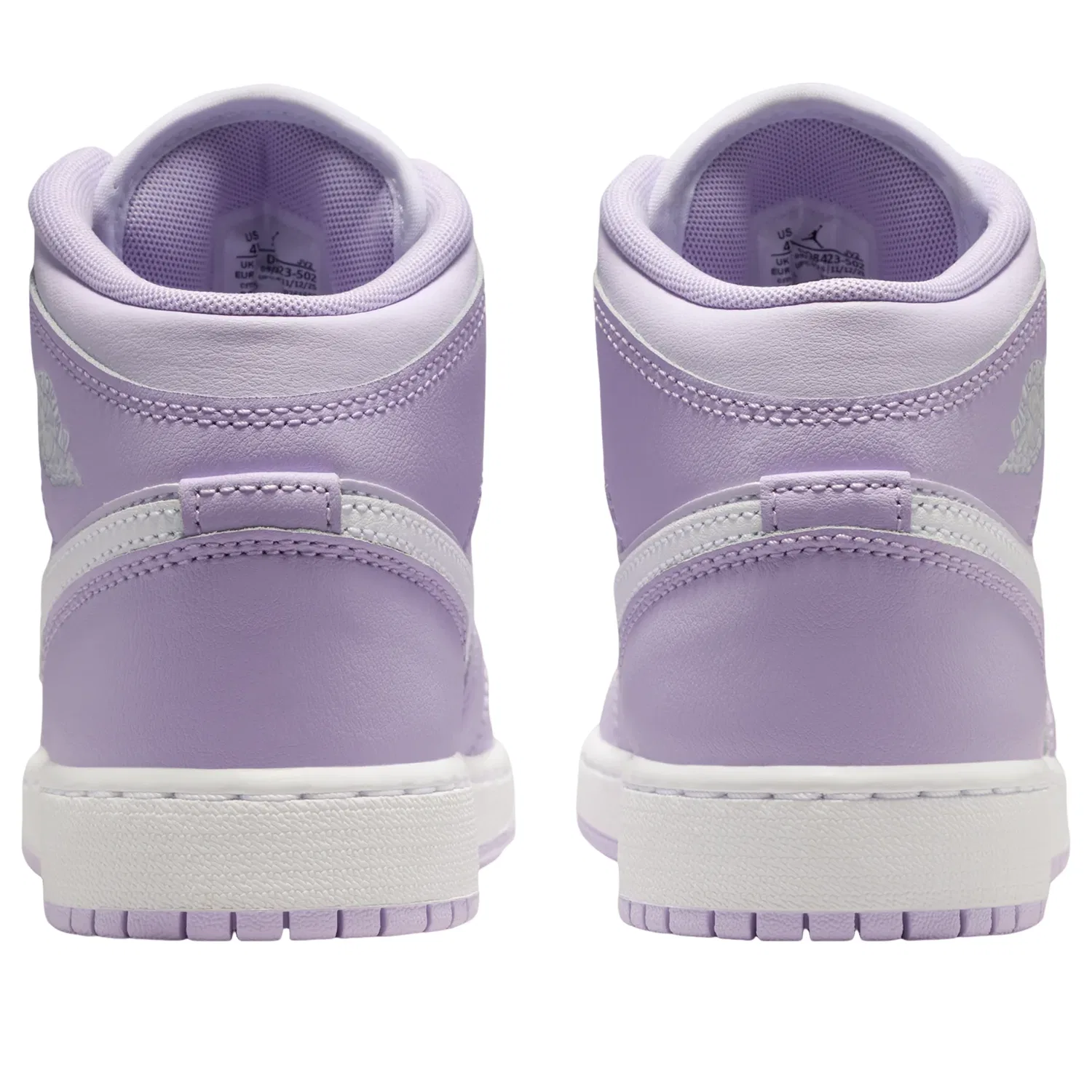 Детские кроссовки с кожаным верхом Air Jordan 1 Mid 'Violet Mist Barely Grape White' Jordan, Violet Mist/Barely Grape/White — фото 3