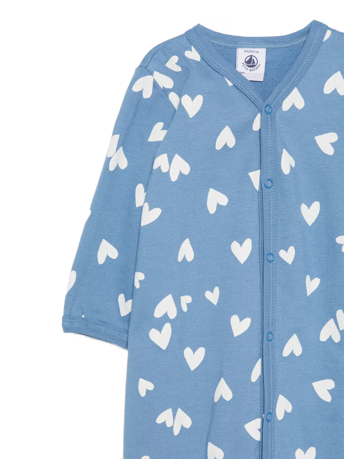 Пижама с длинными рукавами и принтом Petit Bateau, синий — фото 3