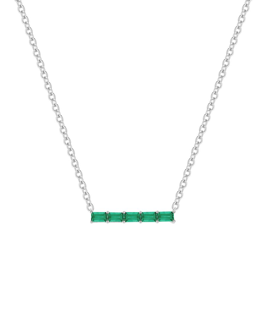 

Колье с искусственно выращенным сапфиром (5/8 карата) из стерлингового серебра (также доступно в варианте с несколькими камнями) Macy's, Emerald