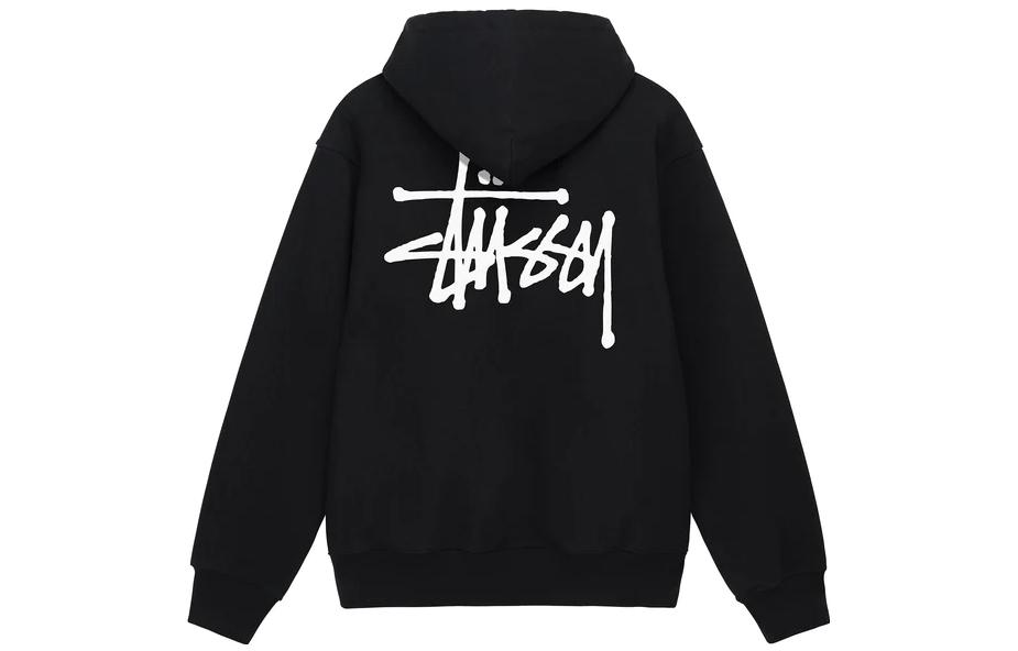 

Базовая толстовка с капюшоном на молнии Stussy, темно-синий