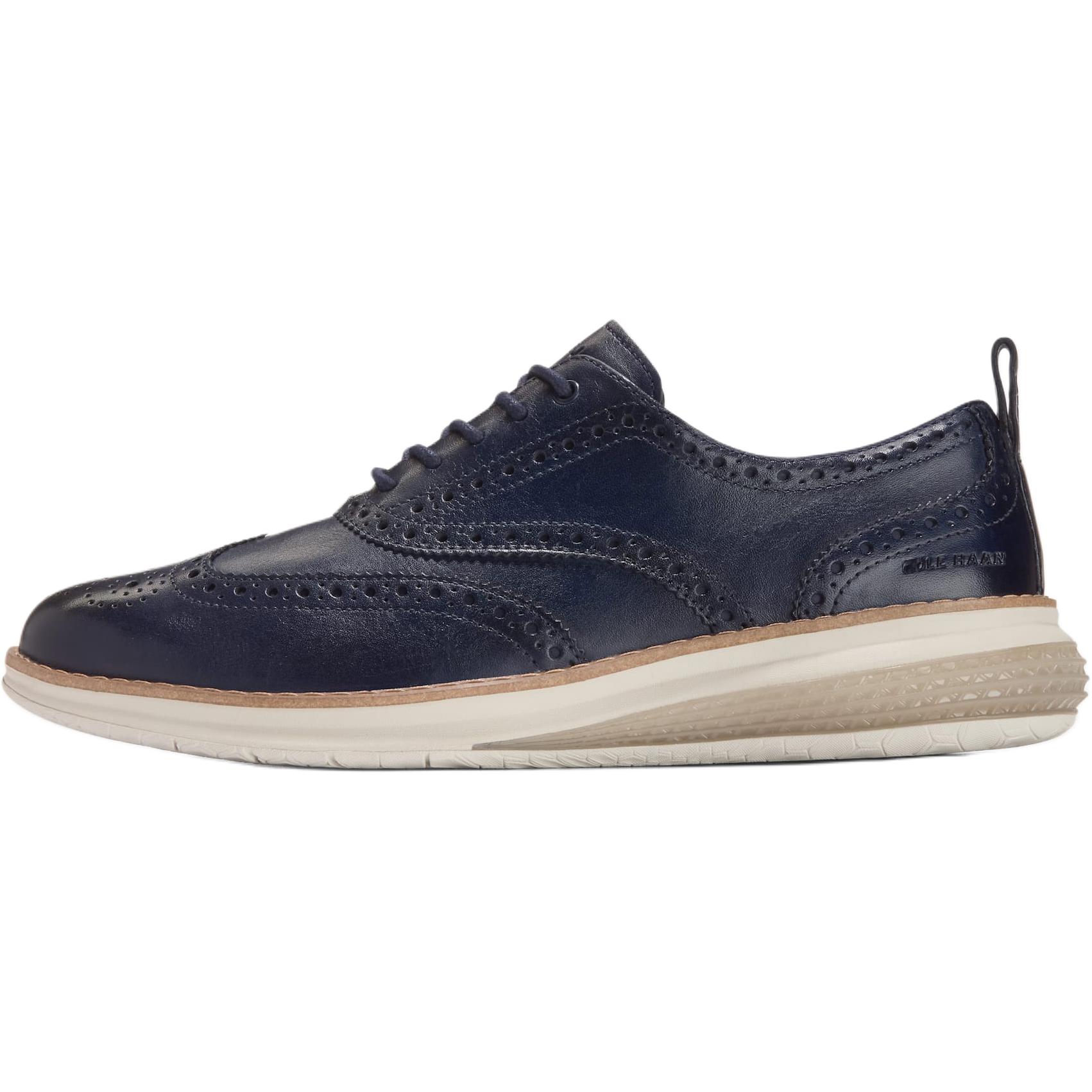 

COLE HAAN Повседневные кожаные туфли с резными блоками, коллекция ØRIGINAL GRAND, повседневные туфли, мужские, синие