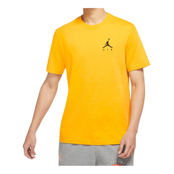 

Футболка Air Jordan Solid Color Logo Casual Sports Short Sleeve Yellow, желтый