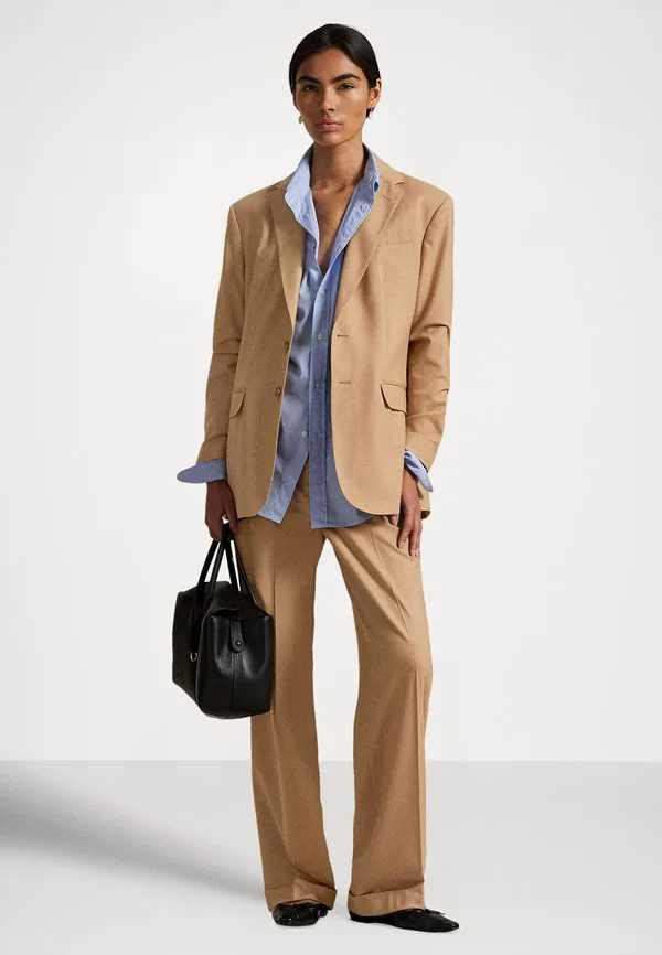 Брюки из шерстяной смеси Polo Ralph Lauren, Camel — фото 2