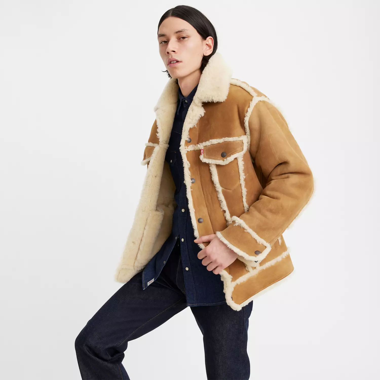 

Куртка дальнобойщика из овчины Levi's, цвет Brown Worn In - Brown -, Коричневый, Куртка дальнобойщика из овчины Levi's, цвет Brown Worn In - Brown -