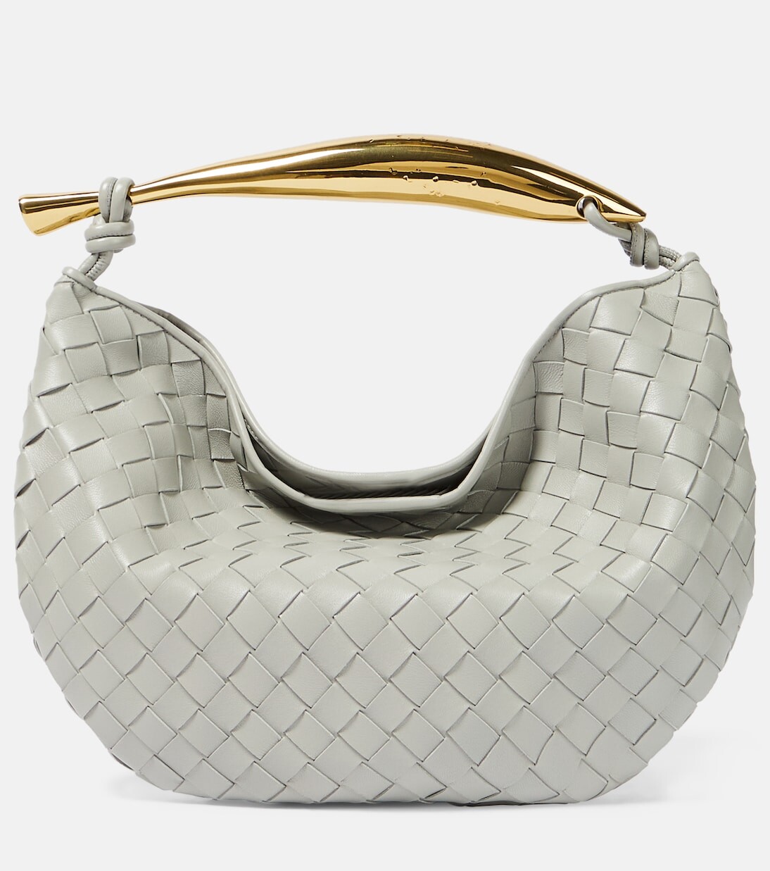 

Кожаная сумка-тоут sardine среднего размера Bottega Veneta, серый