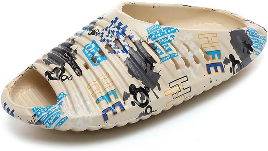 

Мужские сланцы Jakcuz EVA в форме НЛО, спортивные пляжные тапочки, для бассейна и улицы, с открытым носком, легкие, бежевый