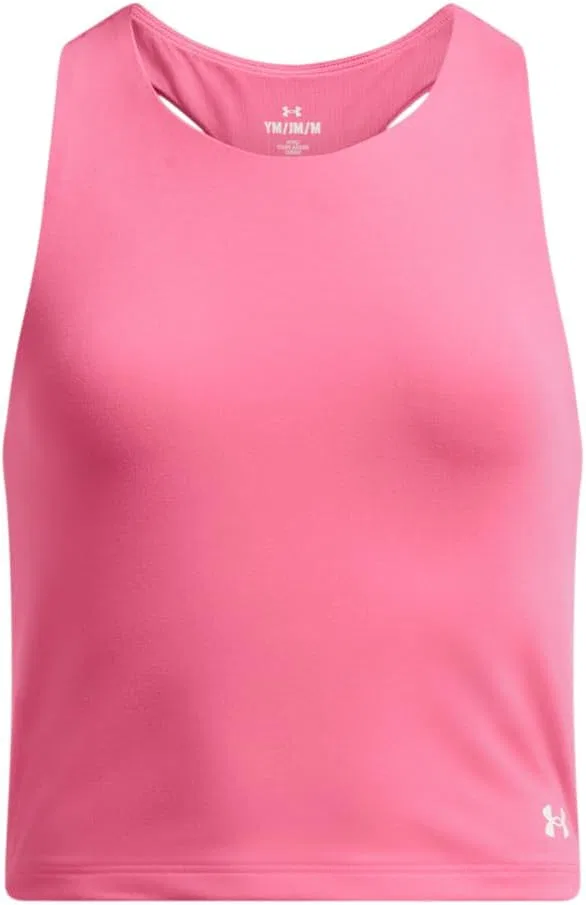 Детский топ для занятий спортом Under Armour Motion Crop Tank, супер розовый/белый
