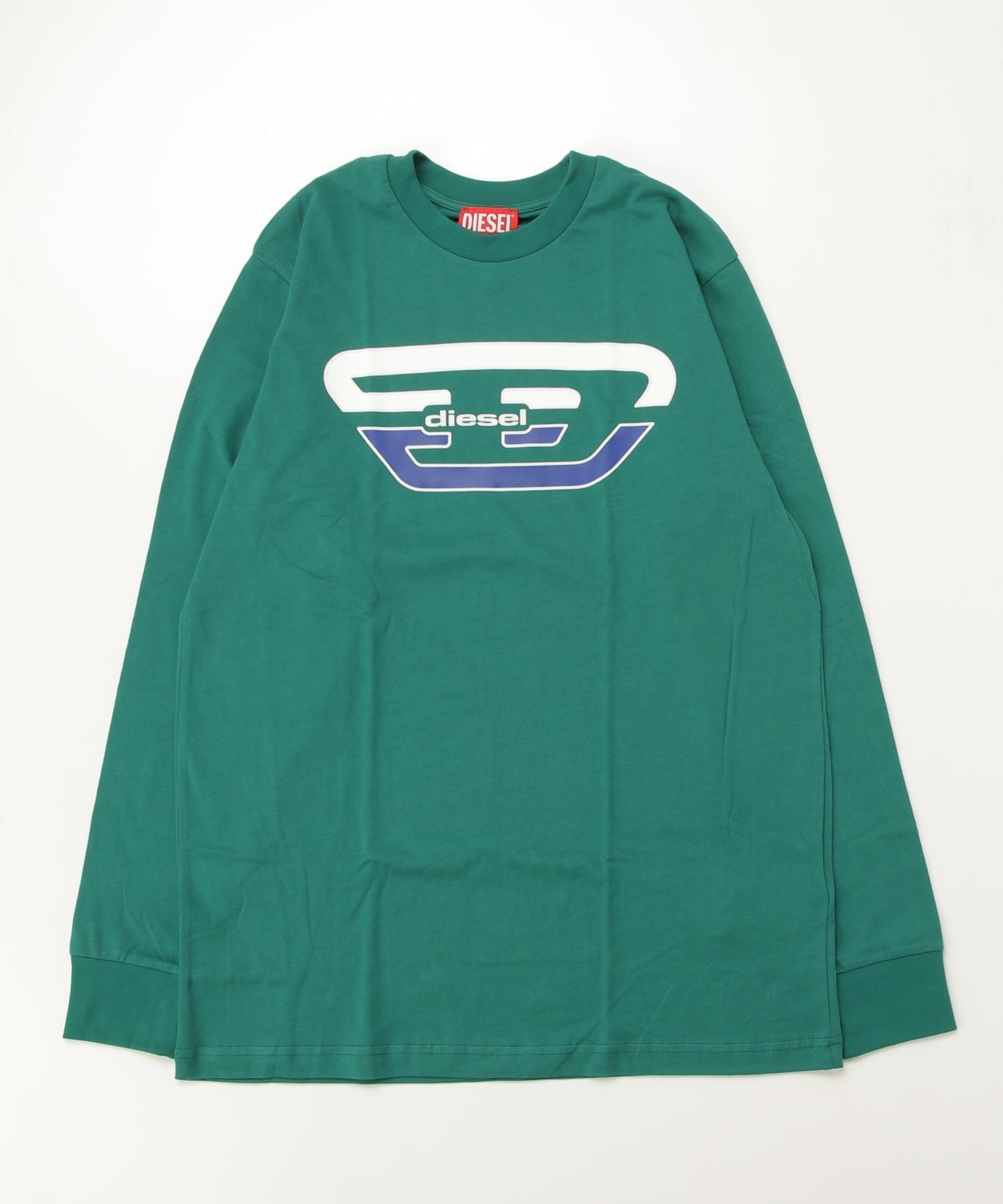 Детская футболка с длинными рукавами с логотипом бренда DIESEL, Dark green
