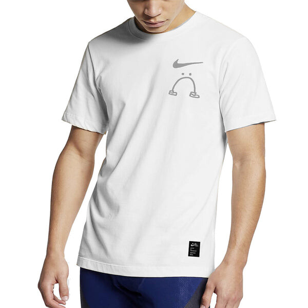 Футболка Nike Cartoon Alphabet Logo Printing Round Neck Short Sleeve White T-Shirt, мультиколор — фото 3
