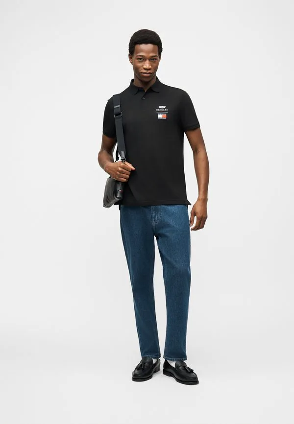 Футболка-Поло унисекс с логотипом команды cadillac formula 1. Tommy Hilfiger, Black — фото 2