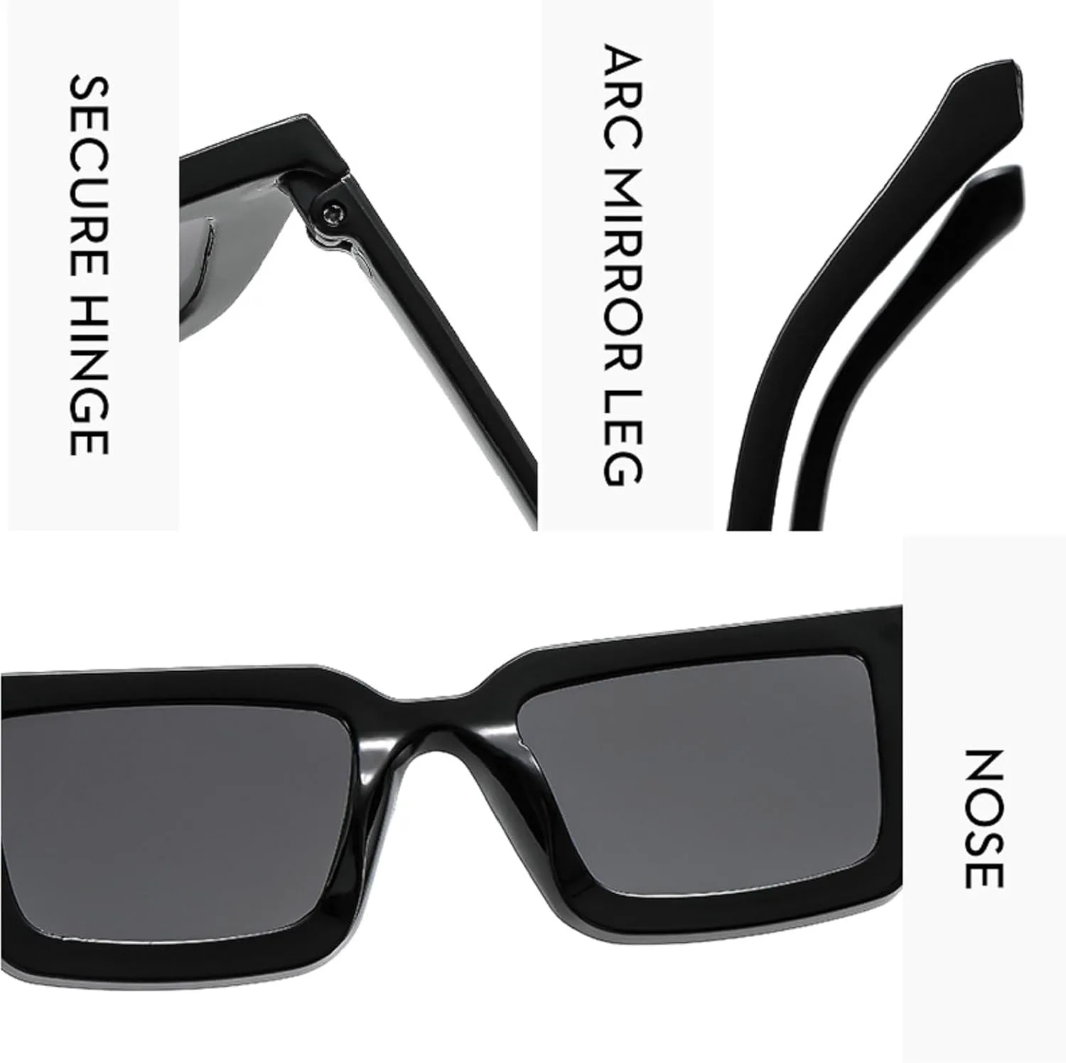 

Популярные женские солнцезащитные очки в винтажном стиле, квадратная оправа, черные и желтые солнцезащитные очки, модные женские очки, женские очки mincl, Black