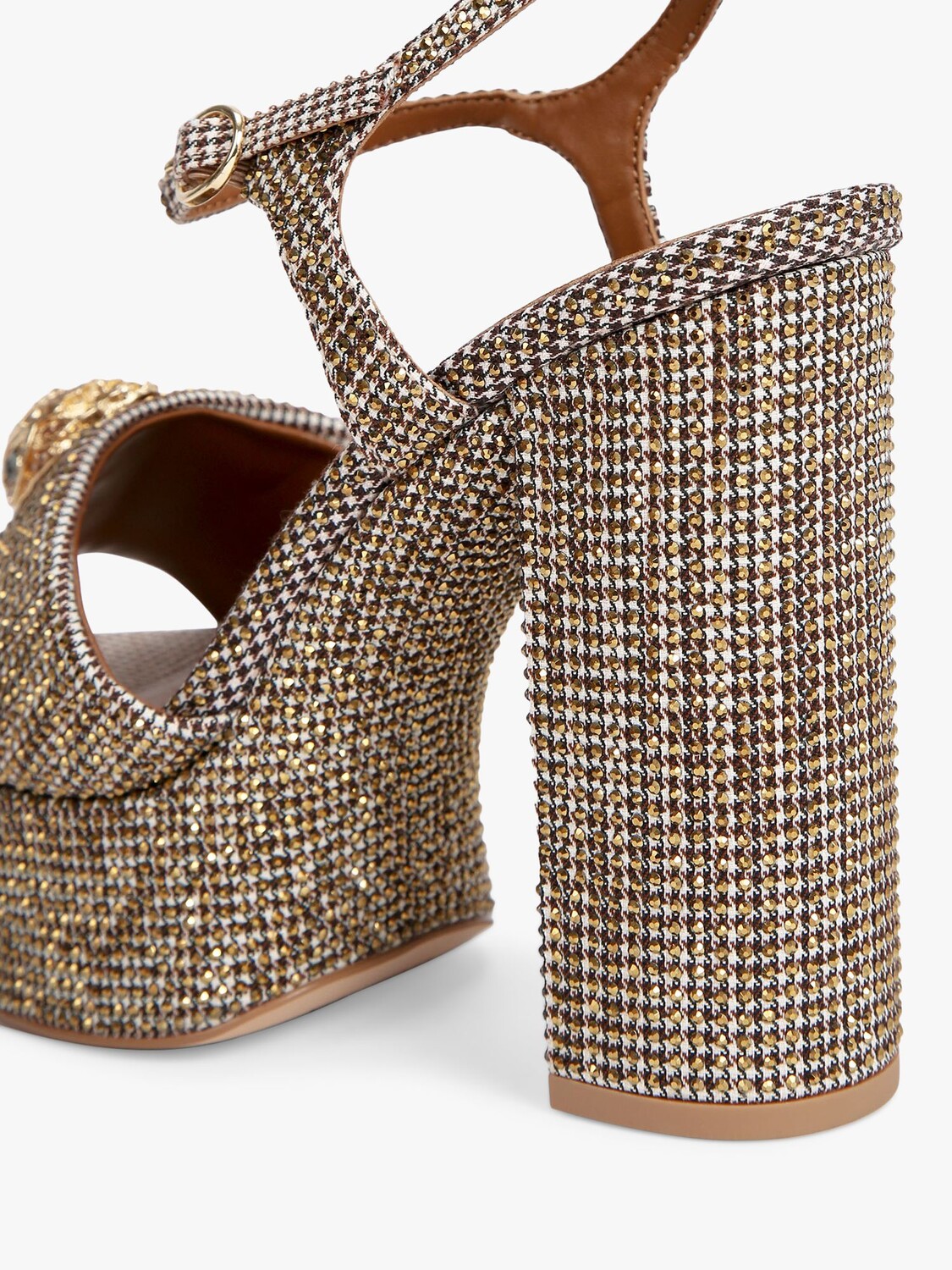 Сандалии Kurt Geiger London Kensington с украшением на платформе, бежевые — фото 3