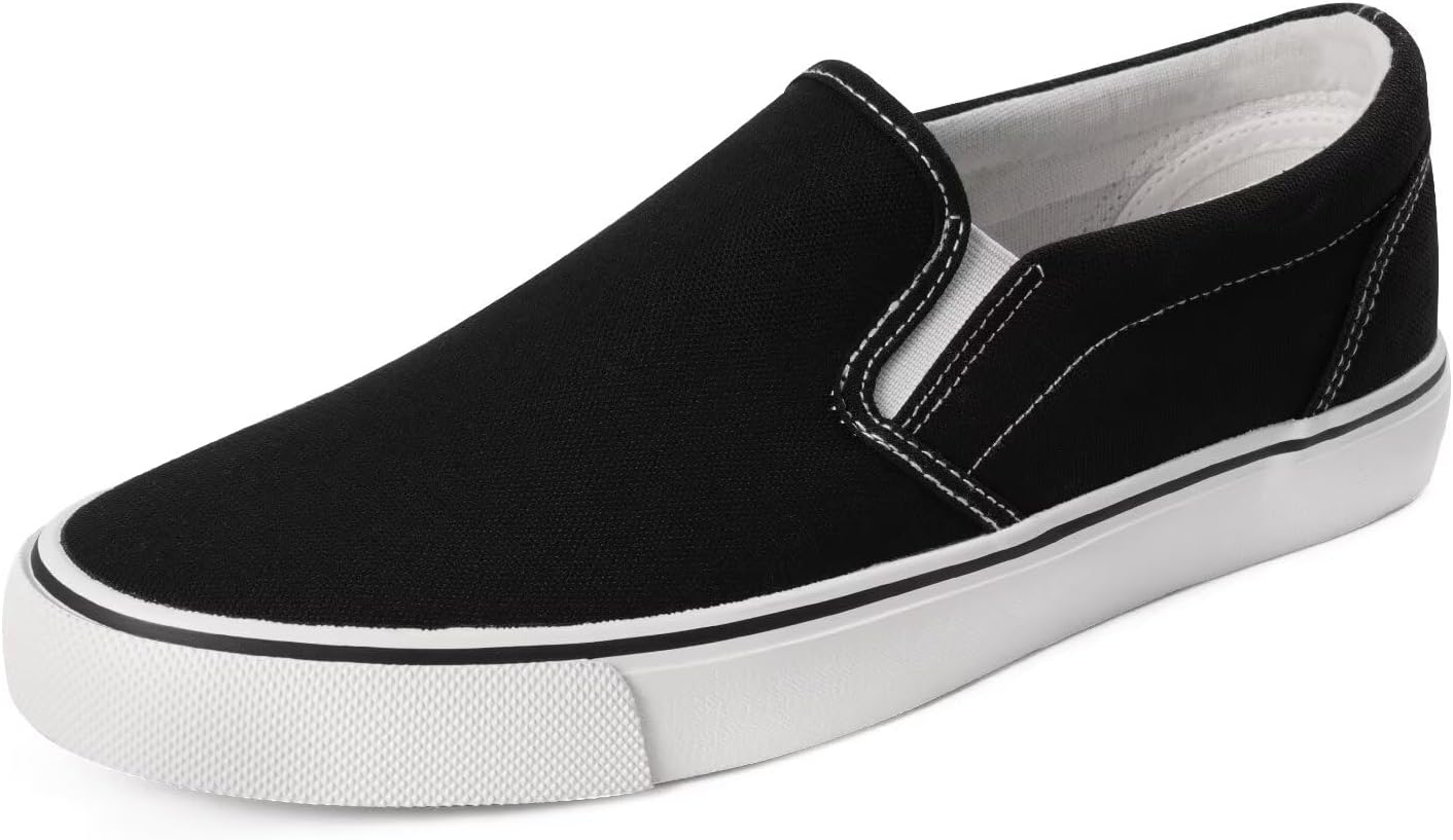 

Мужские классические слипоны из канвы, повседневные лоферы, модные кроссовки Antlulu, черный