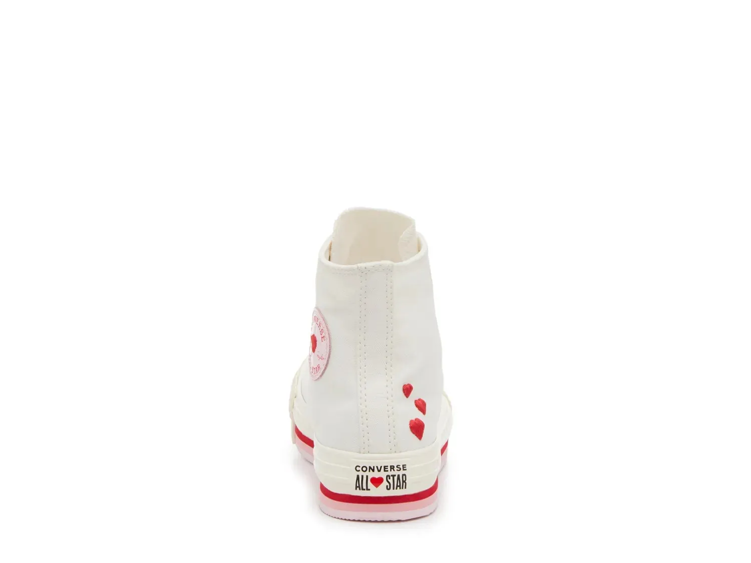 Кеды Converse Chuck Taylor All Star Lift Platform Sneaker — детские, белые/розовые — фото 4