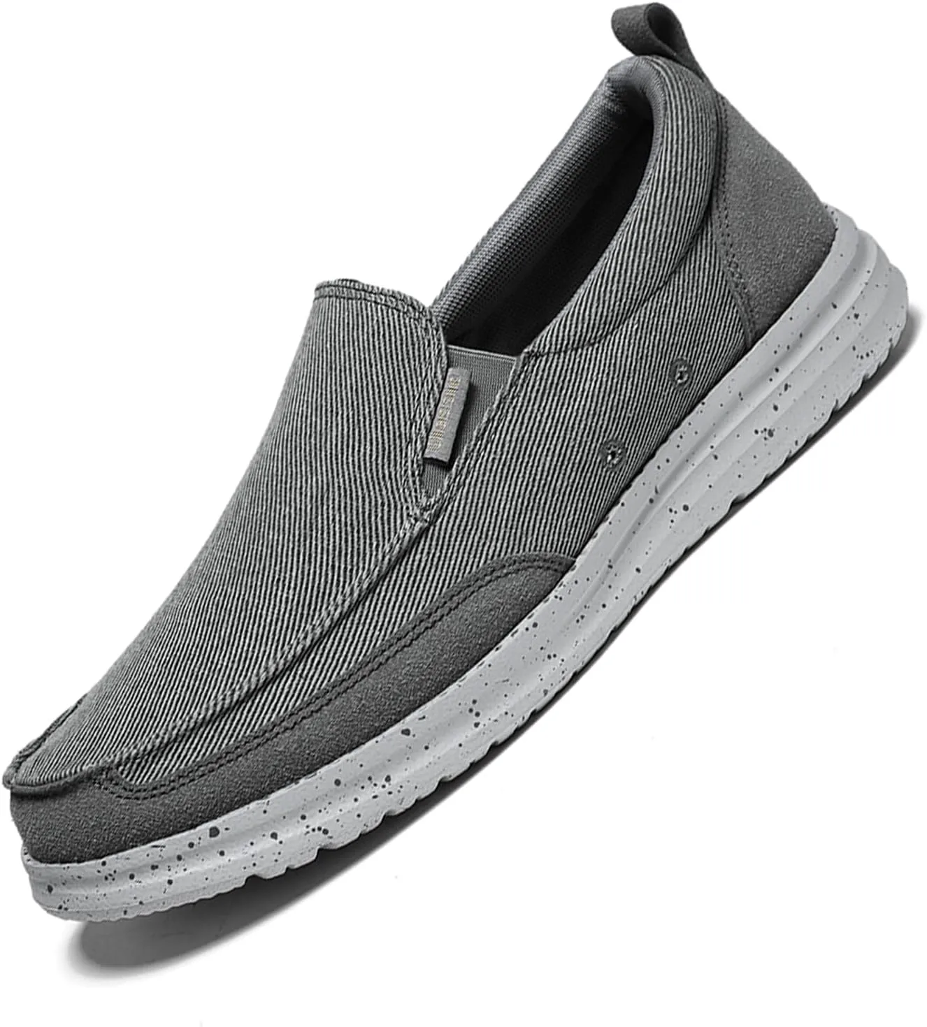 

Мужские канвасовые лоферы Penny, комфортные слипоны на плоской подошве для вождения, повседневные модные нескользящие прогулочные туфли EFTCAL, серый