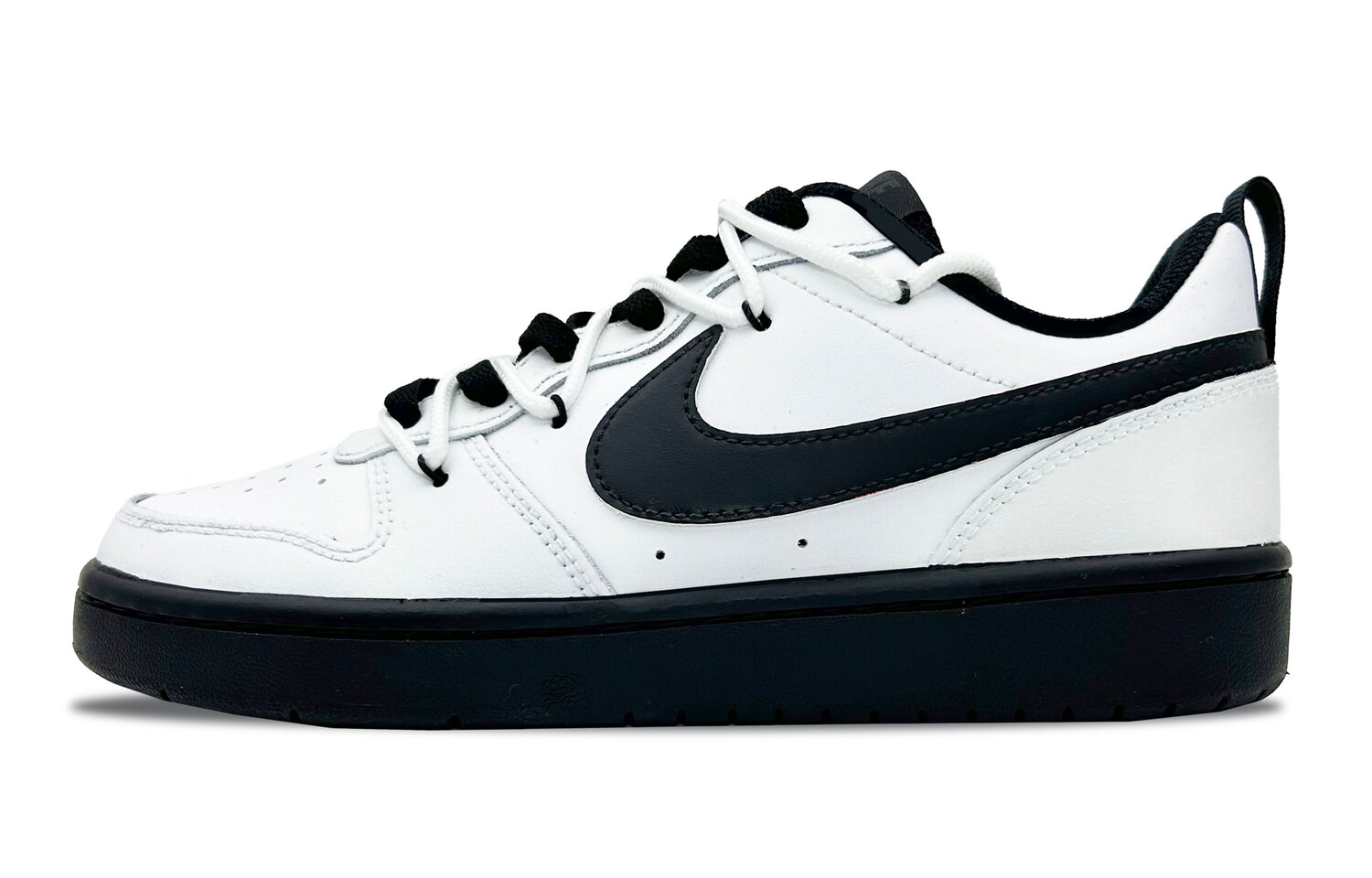 

Кроссовки Nike Court Borough Skateboard Shoes Women's Low-Top Black White, Черный, Кроссовки Nike Court Borough Skateboard Shoes Women's Low-Top Black White