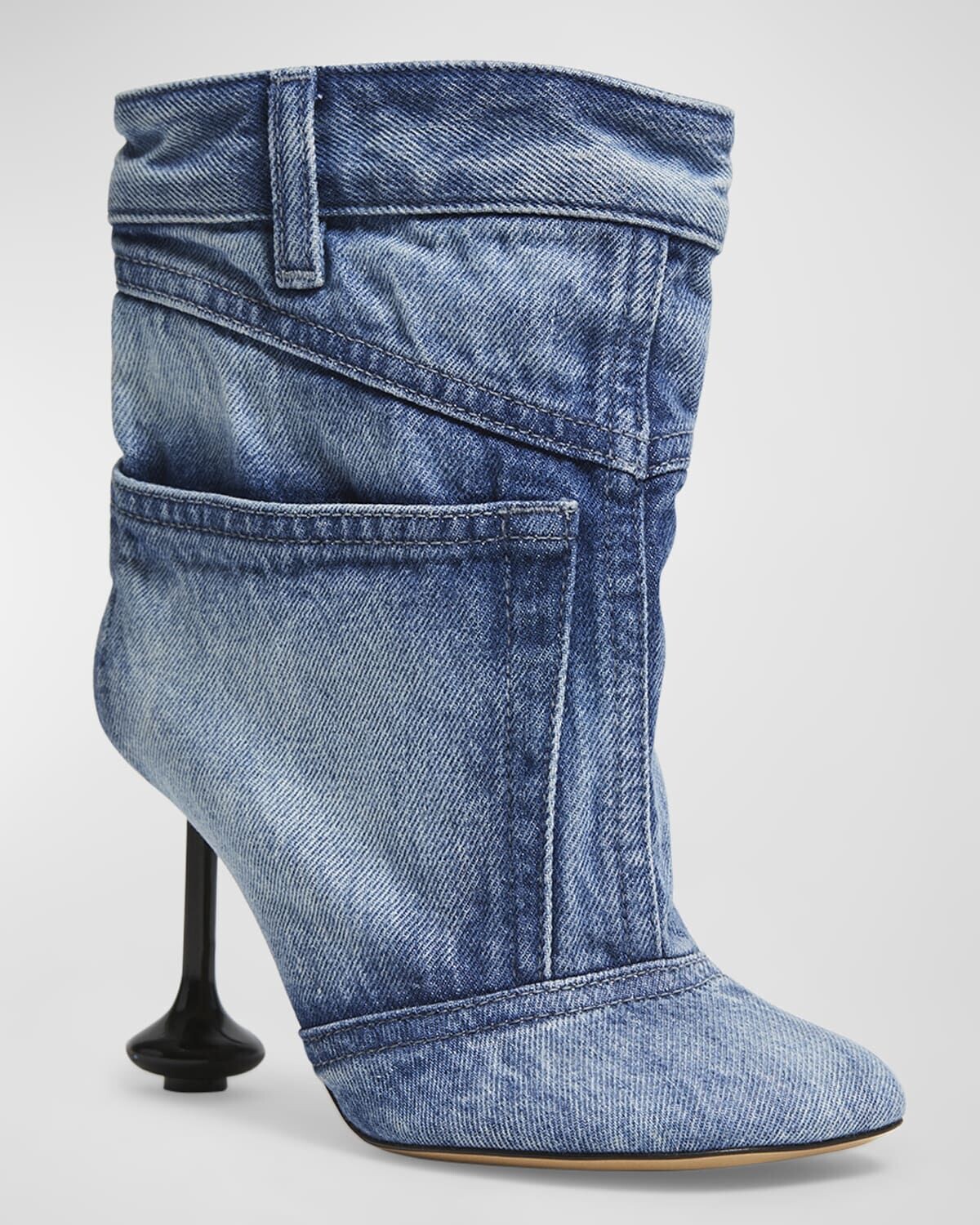 Джинсовые ботильоны Toy Panta Loewe, цвет Washed Denim — фото 3