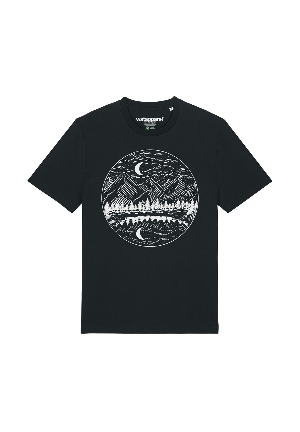 

Футболка с принтом MOUNTAINS BY NIGHT watapparel, черный