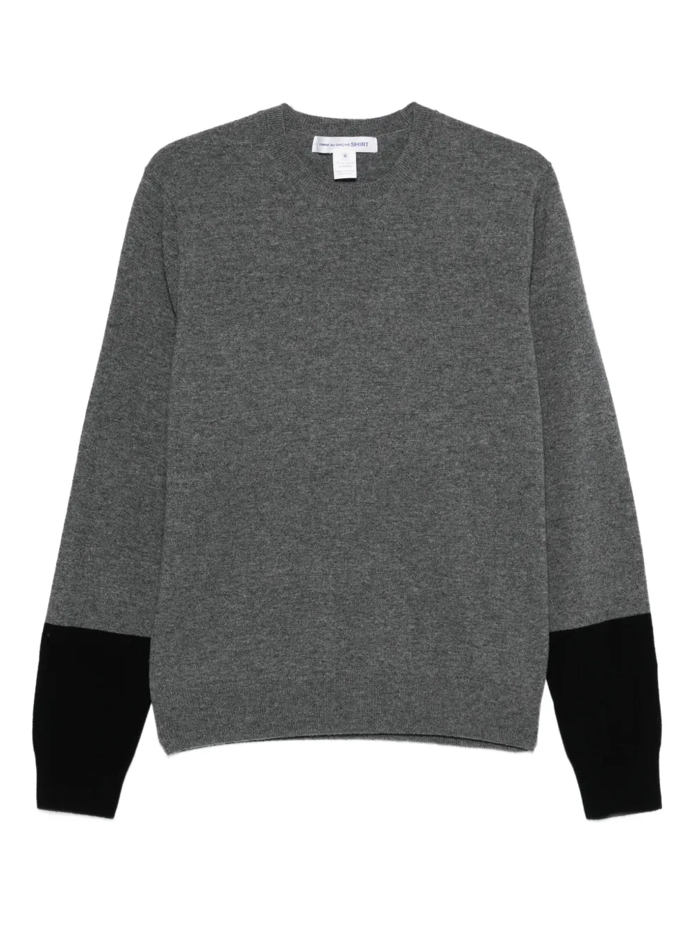 

Джемпер с контрастными вставками и круглым вырезом Comme Des Garçons Shirt, серый