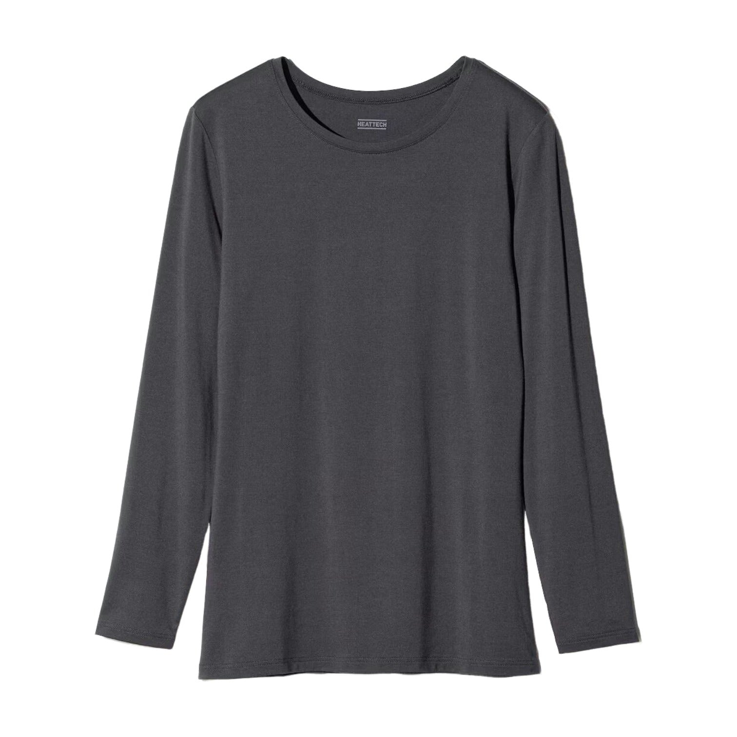 (WMNS) Футболка UNIQLO HEATTECH с круглым вырезом, цвет «серый» — фото 2
