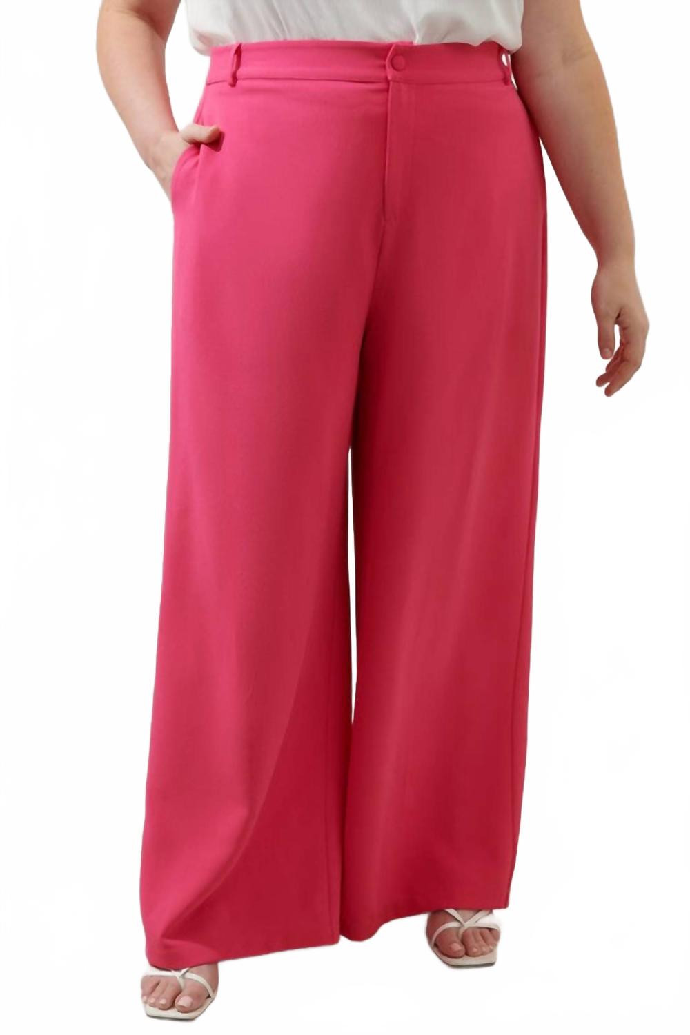 

Брюки Chelsea Wide Leg - Plus в цвете фуксия Sugarlips, фуксия