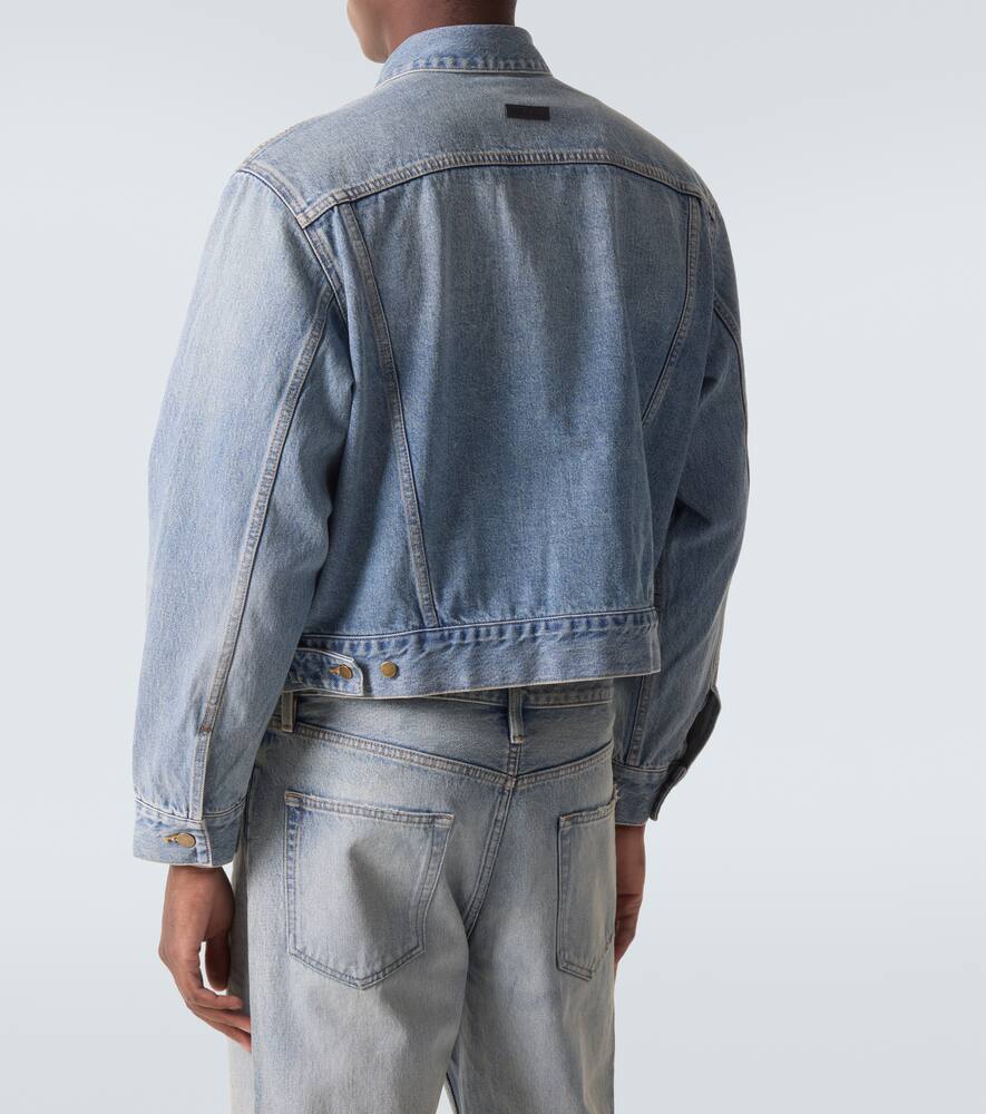 Кроп-джинсовая куртка в стиле Trucker Fear of God, Light Indigo — фото 4