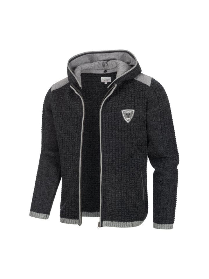 

Традиционный кардиган Hugo с длинными рукавами антрацитового цвета Nübler