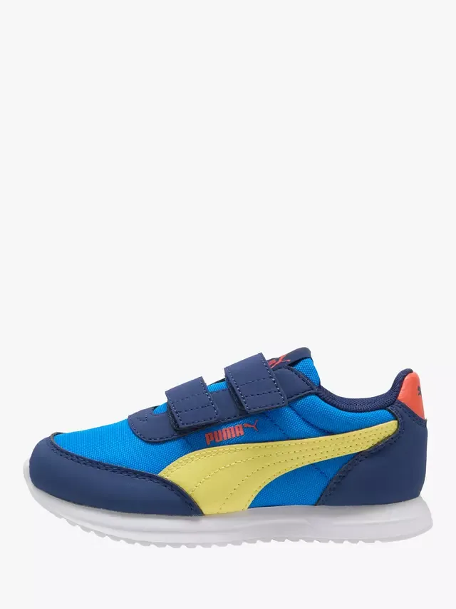 Детские кроссовки R78 Lightwind из смешанной кожи, сине-разноцветные PUMA — фото 4