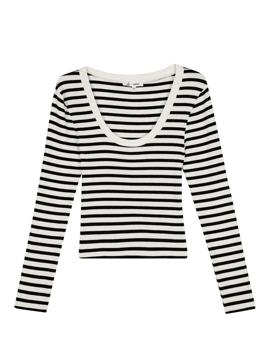 

Лонгслив Koton Shirt, черный/белый