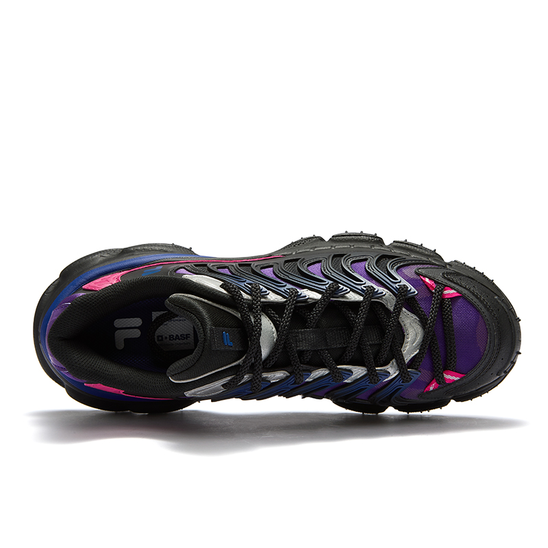 Футболка Starship Shoes Low Top Повседневная обувь Мужская Черный Железно-синий Фиолетовый FILA FUSION, Черный/Железно-синий Фиолетовый — фото 2