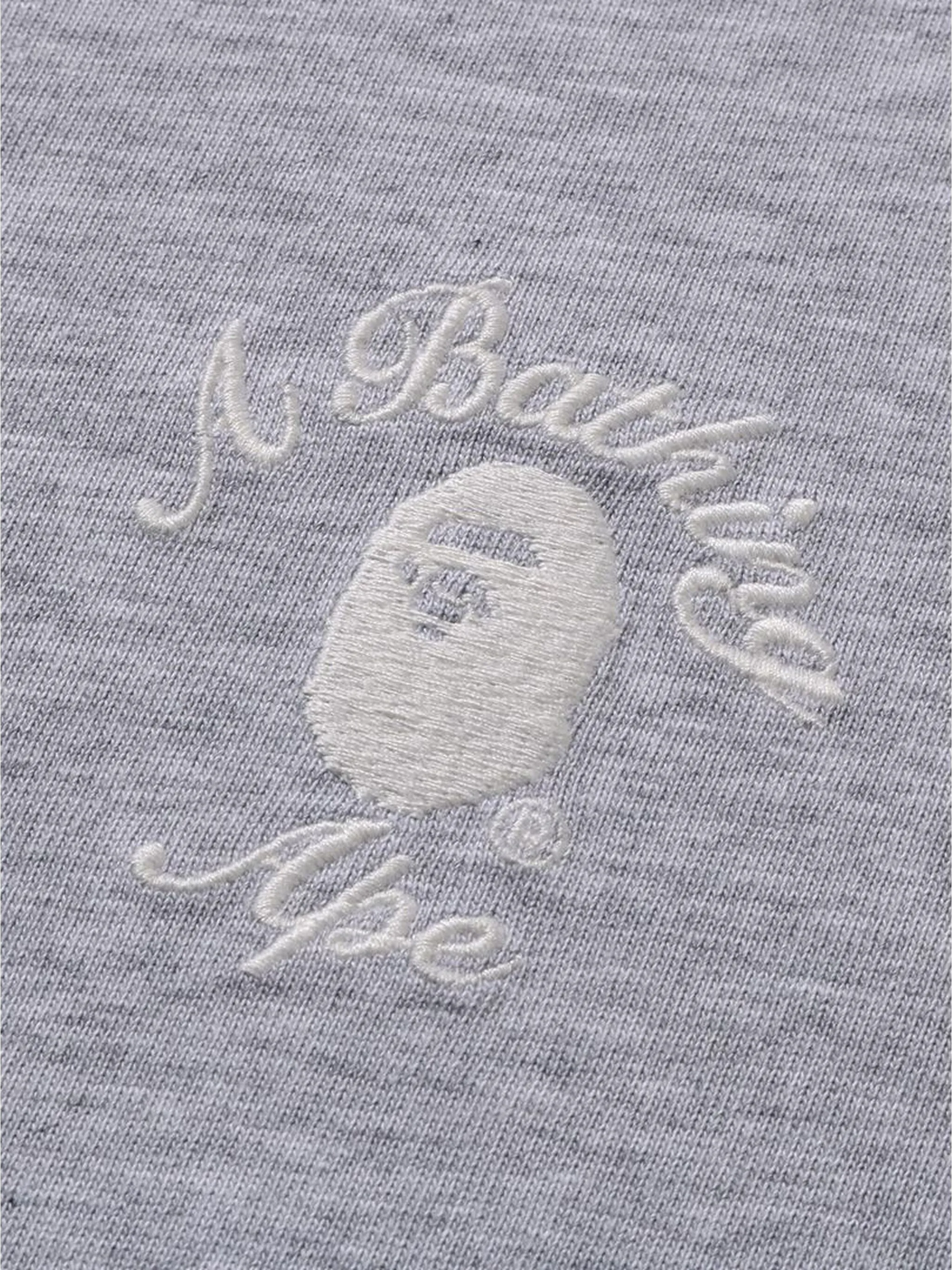 Футболка с вышитым логотипом A Bathing Ape, серый — фото 2