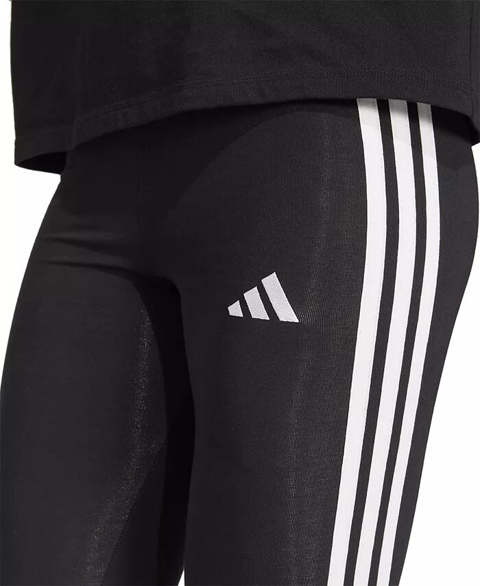 Женские облегающие леггинсы полной длины с высокой посадкой adidas, черный — фото 4