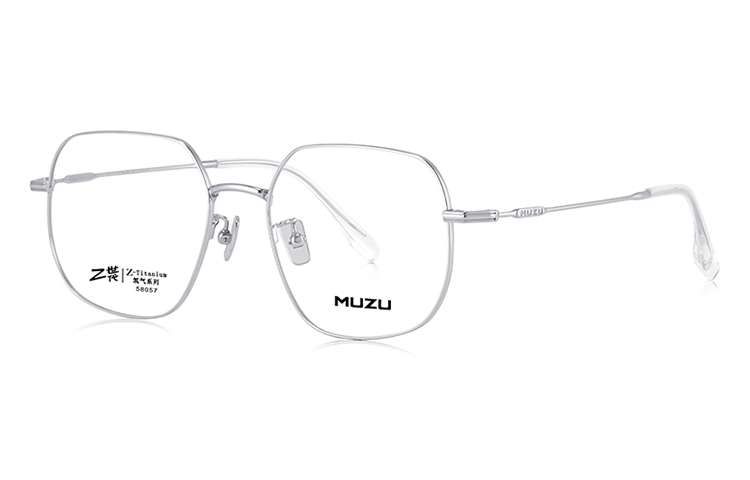 

MUZU Унисекс очки для зрения, Silver-C03