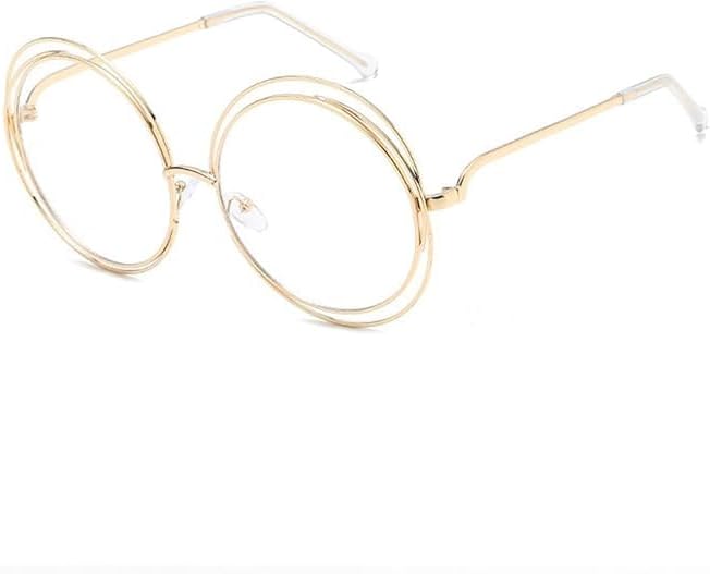 

Солнцезащитные очки с защитой от УФ-излучения UV400 для женщин и мужчин | Большая круглая оправа из сплава с полым каркасом | для занятий спортом на открытом воздухе QWBSER, 1