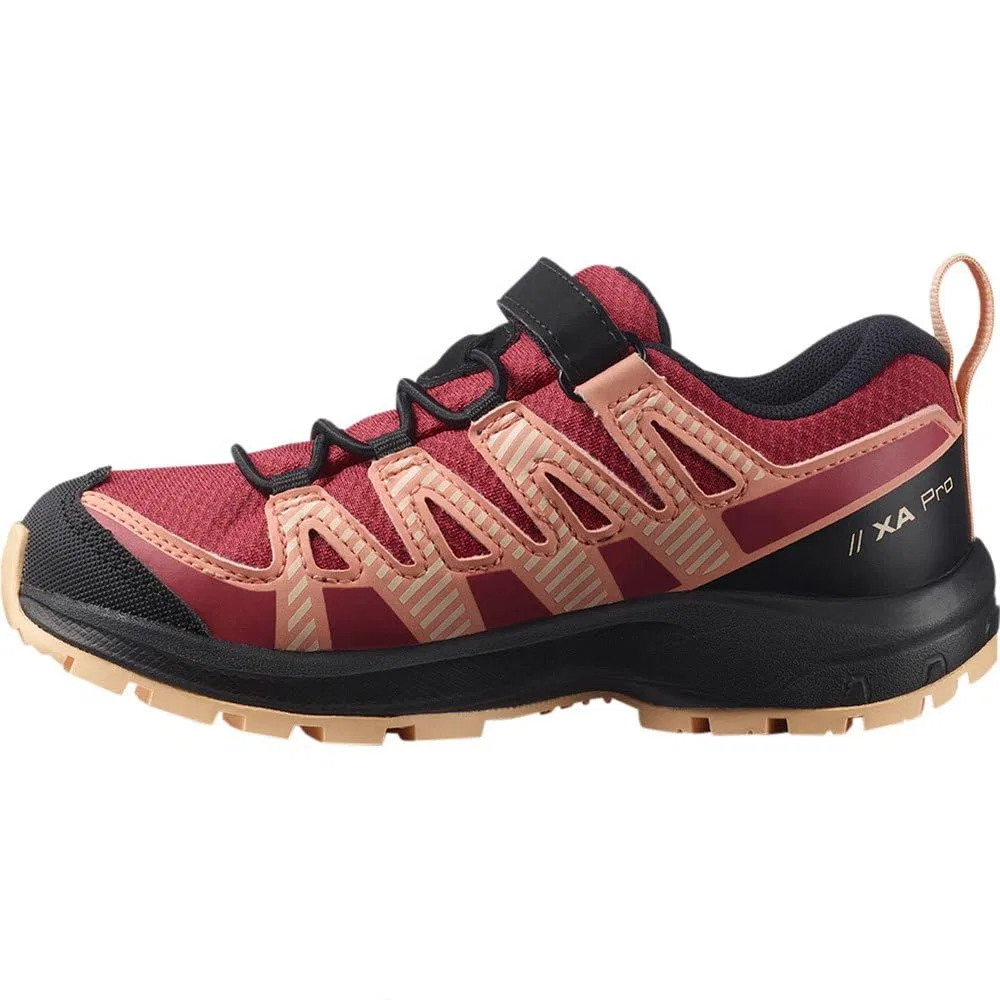 Детские кроссовки для мальчиков водонепроницаемые Xa Pro V8 Climasalomon Waterproof Salomon, Earth Red — фото 4