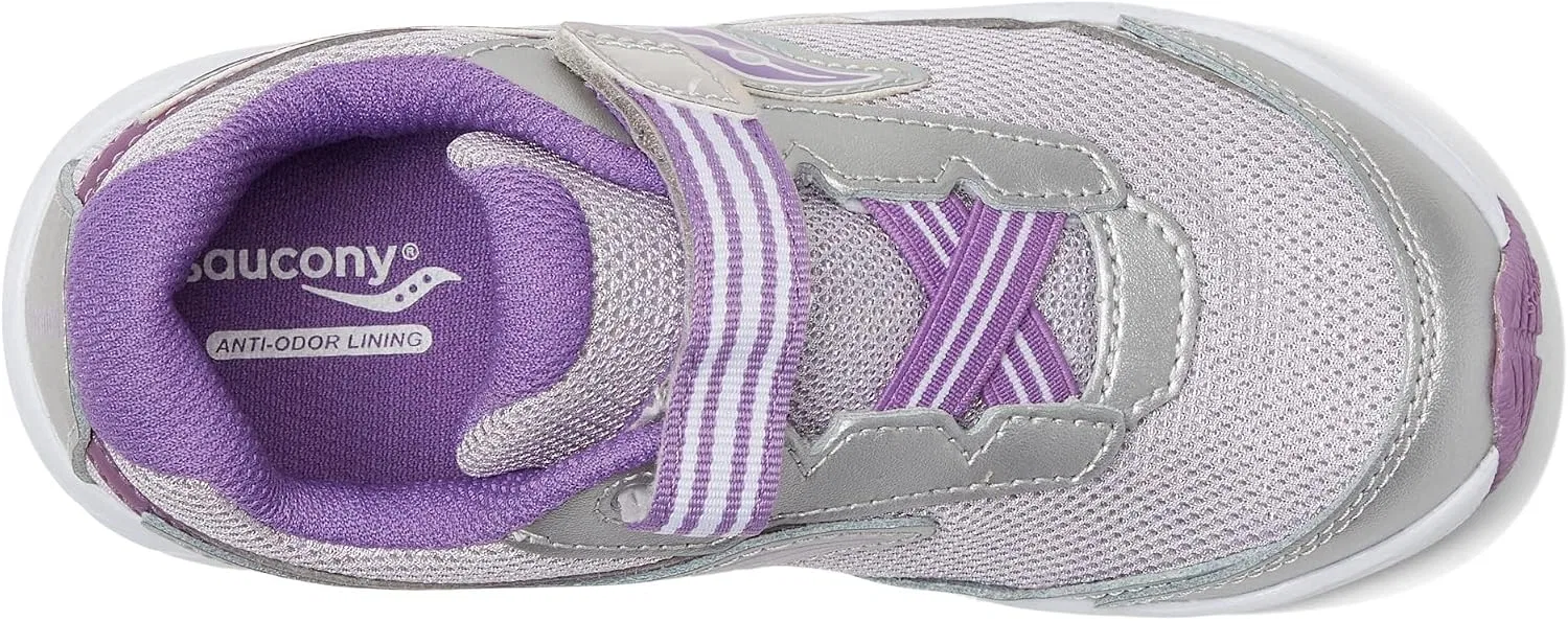 Детские кроссовки для девочек Ride 10 Jr. Saucony, Silver/Purple — фото 2