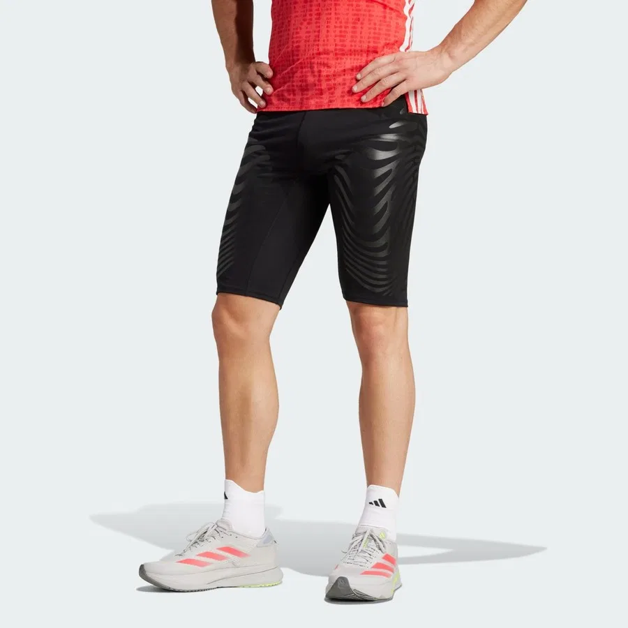 Спортивные тайтсы с компрессией Adizero Control Running Short Leggings adidas, Черный