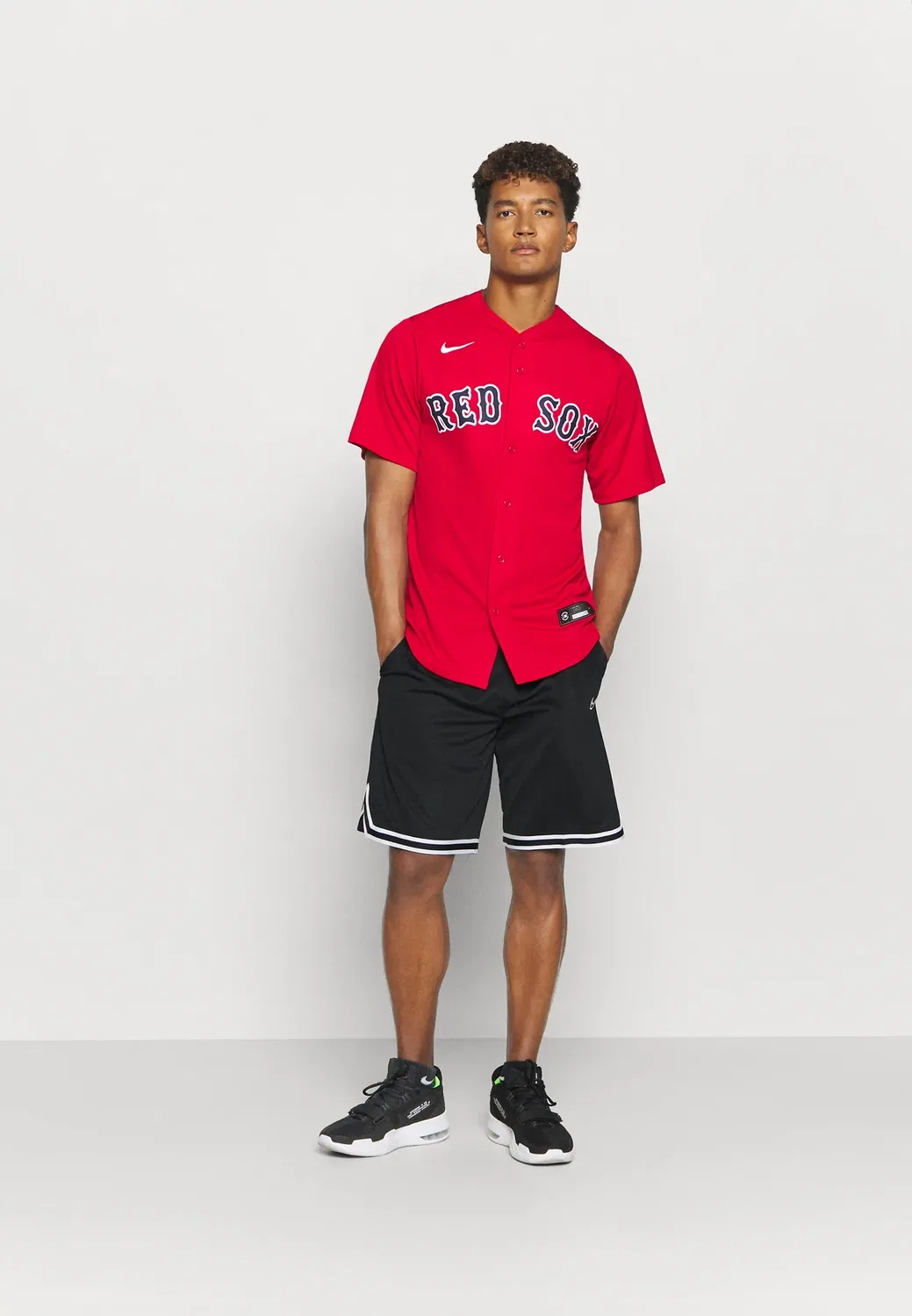 Официальная альтернативная копия формы команды MLB Boston Red Sox - клубное снаряжение Nike Performance, Scarlet — фото 2