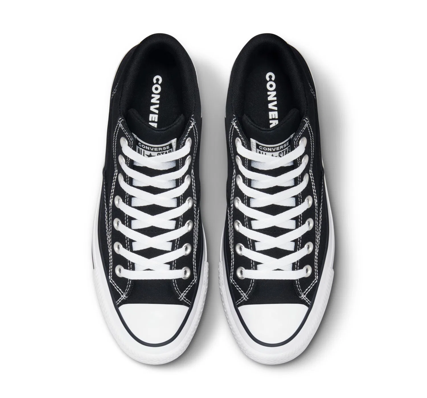 Детские кеды для мальчиков с принтом Chuck Taylor All Star Eva Lift Canvas Platform Converse, Black White Black — фото 4