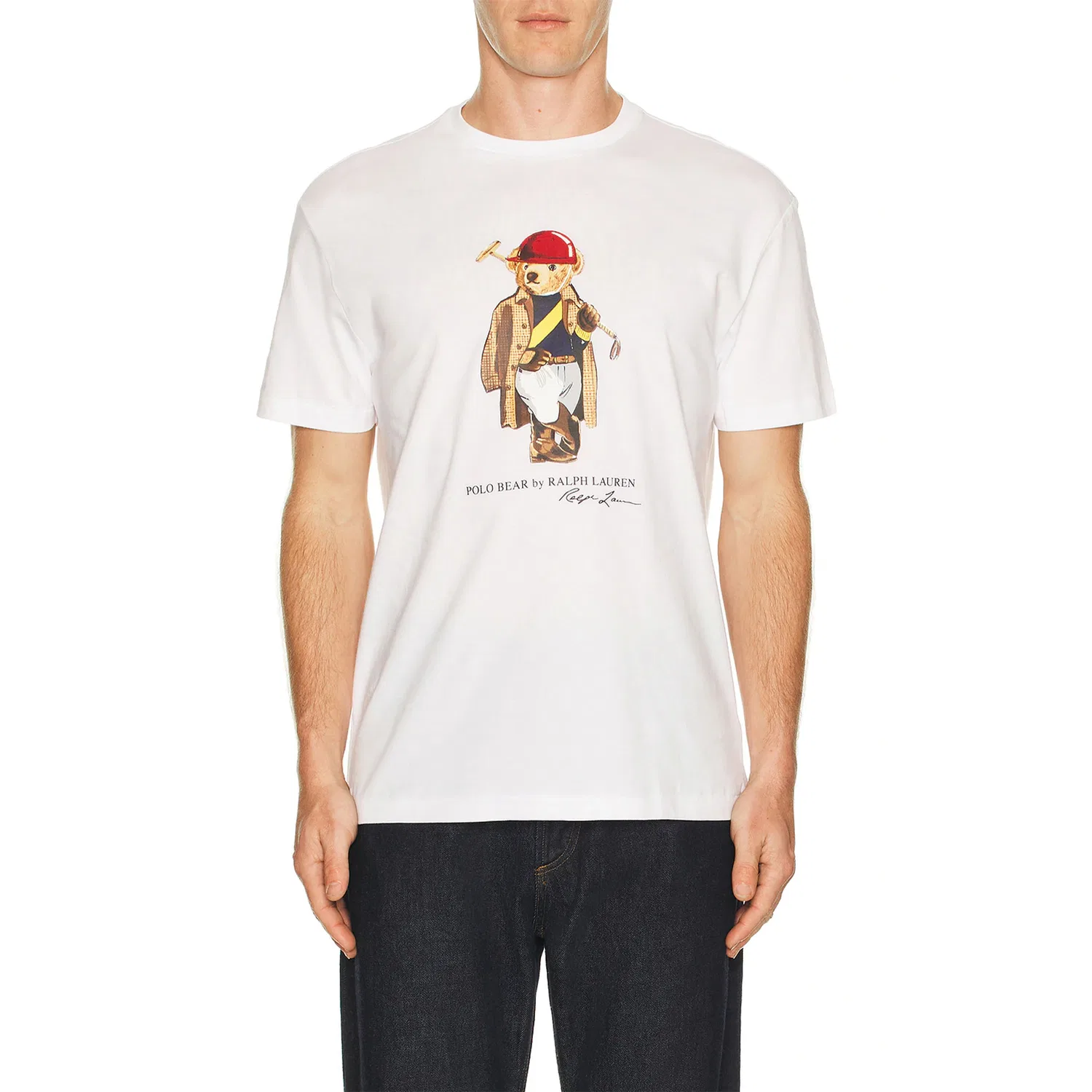 Мужская футболка с принтом Polo Bear Classic Version Polo Ralph Lauren, White — фото 4