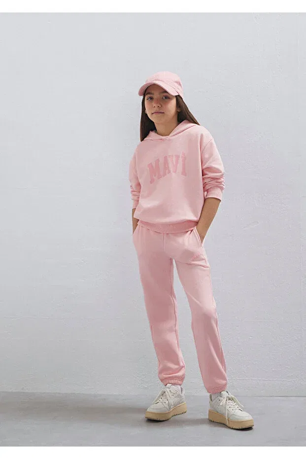 Детские свитшот для девочек с принтом Logo Printed Pink 7s10147-71007 Mavi, Gray