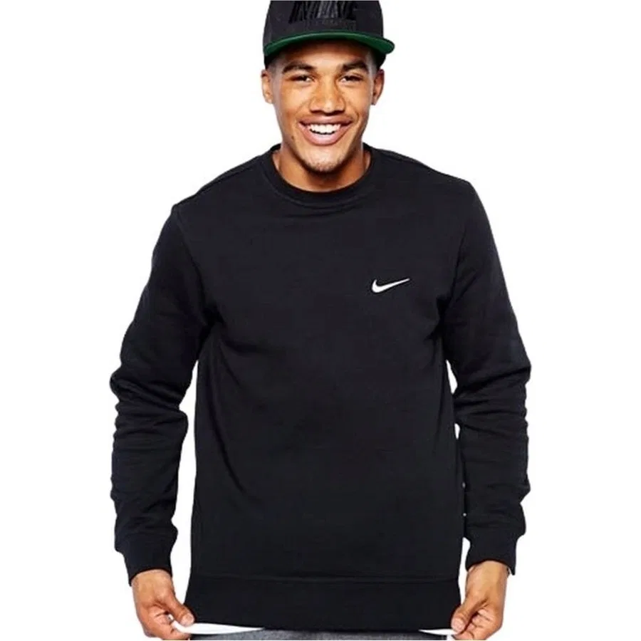 Мужской свитшот с логотипом Swoosh Nike, Черный