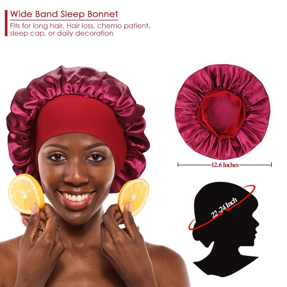 Шапочка для душа Satin Cap Samserot, 4 шт, Black + Wine Red + Gold + Silver — фото 3