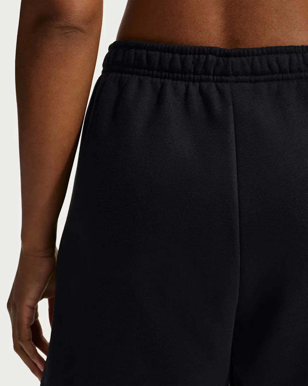 Женские шорты оверсайз с высокой посадкой Nike Studio Fleece Medium Weight, Total Black/Sail — фото 3