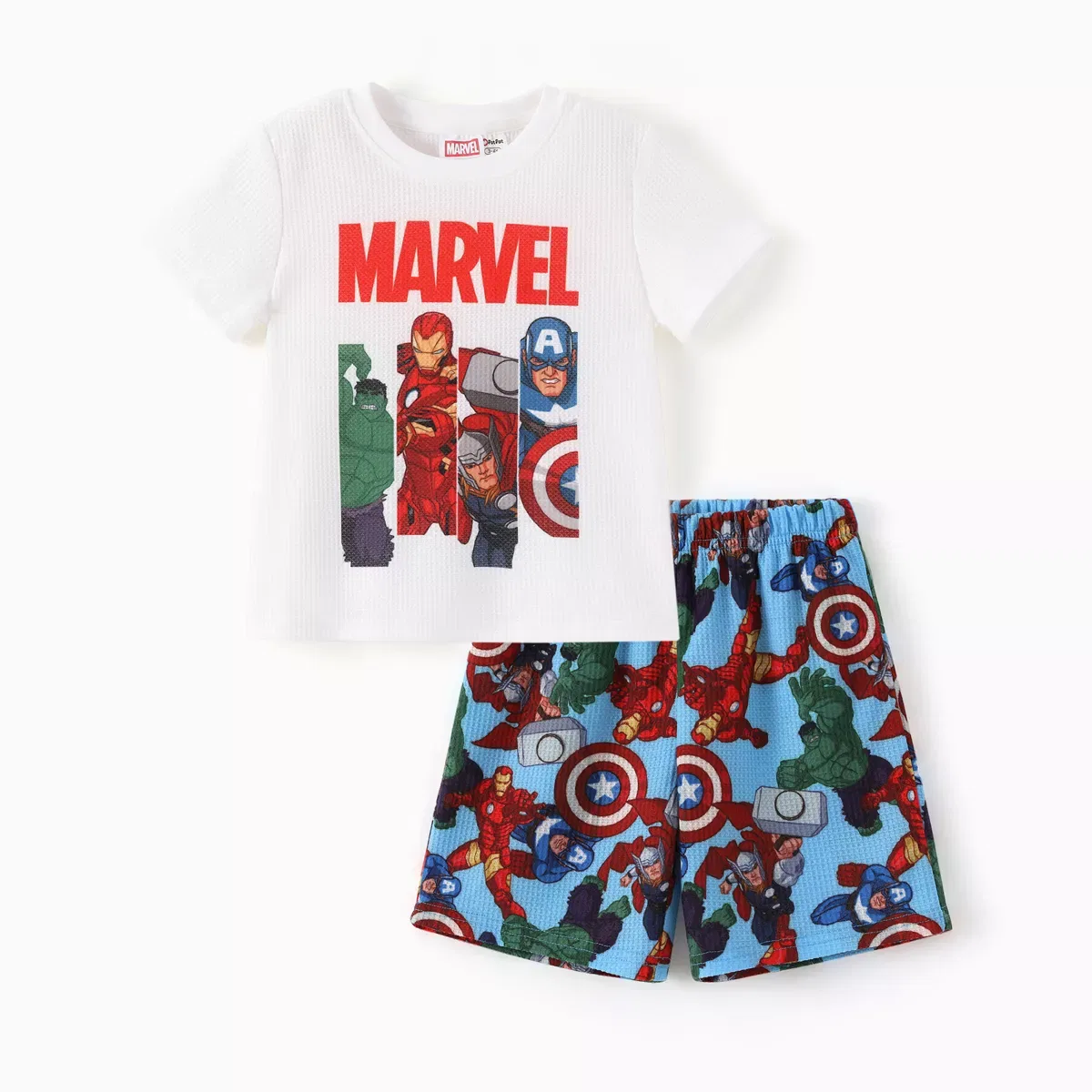 Детский комплект для мальчиков с принтом Marvel Avengers Disney, Белый