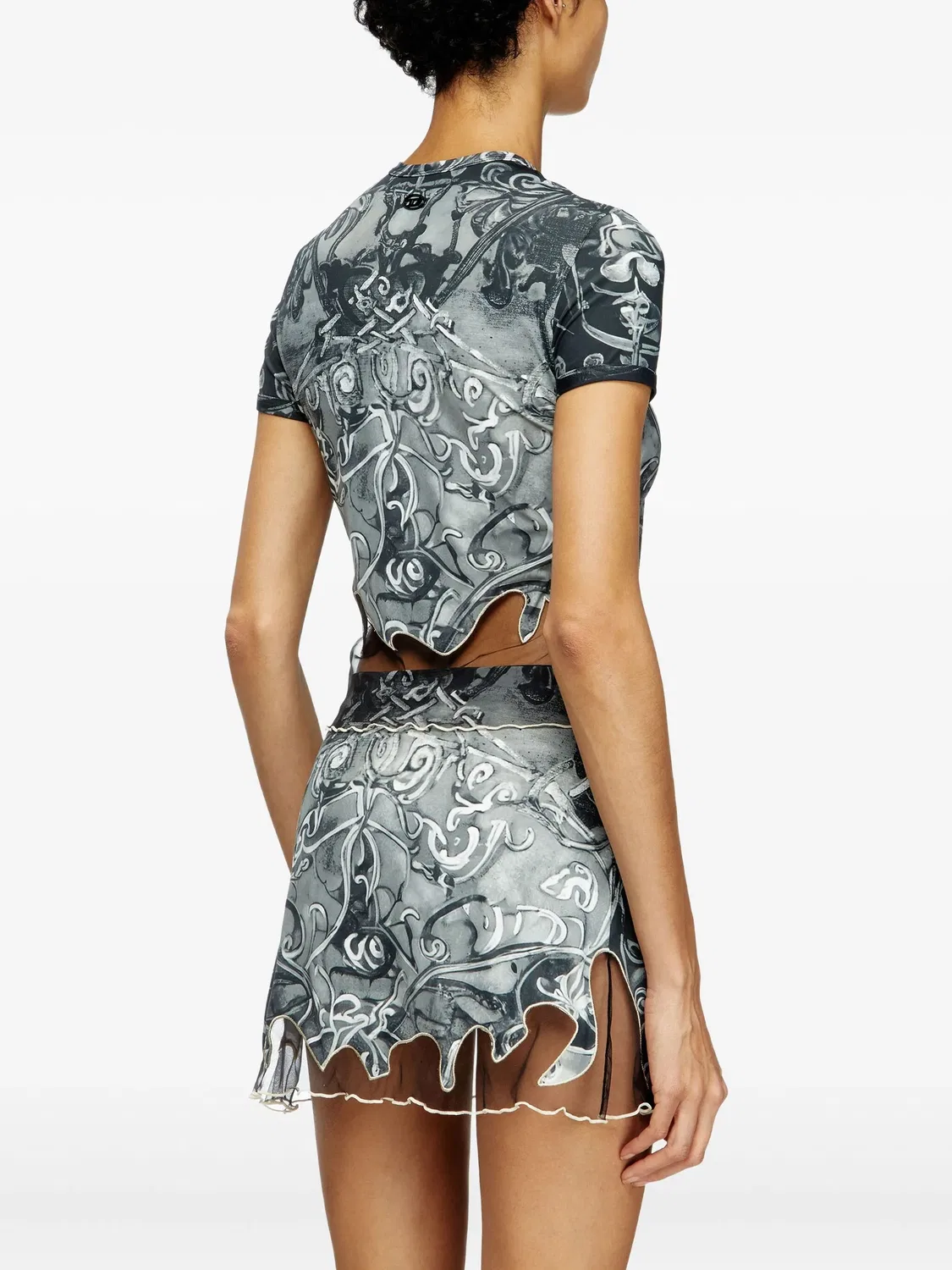 Футболка T-Inlay Черная Diesel, черный — фото 4