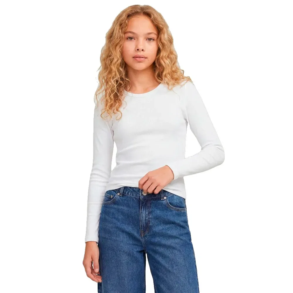 Детская футболка с длинным рукавом Freya Straight Fit JJXX Jack & jones, White