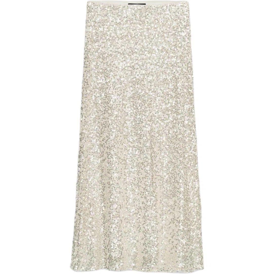 Женская юбка миди Silver ZARA, Silver
