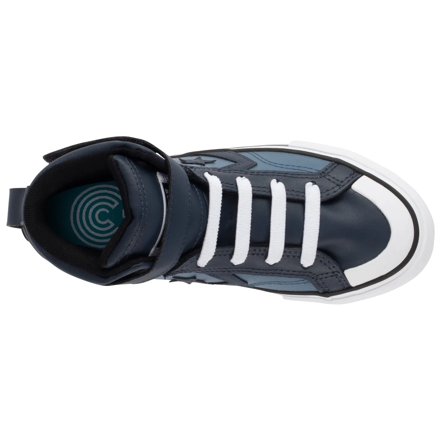 Детские кеды с липучкой и шнуровкой Converse, Midnight Pass/Lakeside Blue — фото 4